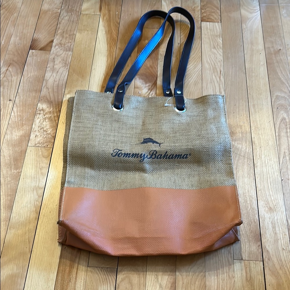 Tommy Bahama Tan and Brown Tote - never used